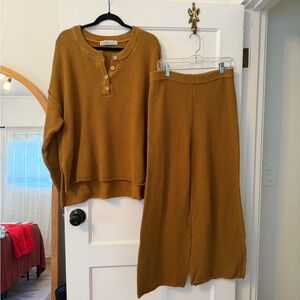 Free People Hailee Sweater Set in Praline - Medium